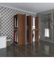 Kenzlife çamaşır-kurutma makinesi dolabı ve giysi dolabı çekmeceli eşari sol cvz 187*160*60  banyo (Beyaz)