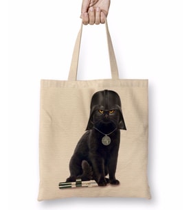 Kedi Star Wars Cat Vader Bez Çanta Uzun Saplı