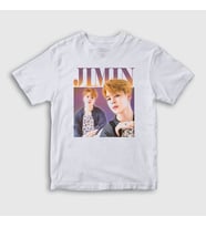 Presmono Unisex Çocuk Beyaz Poster K Pop Jimin Bts T-Shirt 272307tt