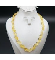 Orijinal  Rolex Sarı Kehribar Kadın Kolye sk000135