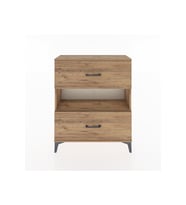 Arges Şifonyer Tek Raflı 2 Çekmeceli 88x30x106 Çam-Çam
