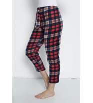 Cepsiz Kışlık Polar Kadın Pijama Altı Tek Alt je30 (Kırmızı)