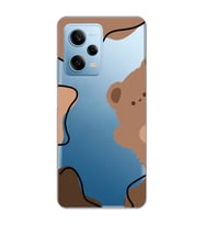 Redmi Note 12 Pro 5G Uyumlu Ayıcık Tasarımlı Şeffaf Telefon Kılıfı
