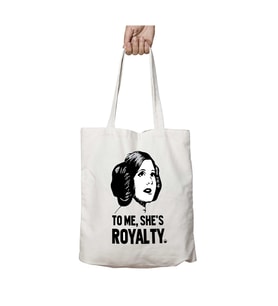 Princess Leia To Me Shes Royalty Star Wars iki Tarafı Kalıcı Baskılı Yıkanabilir Çanta