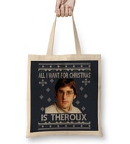 All I Want For Christmas Is Louis Theroux Knit Pattern Bez Çanta Uzun Saplı