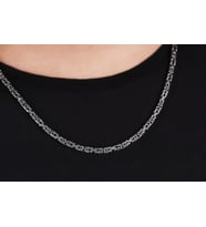 Glorria Gümüş 4mm Kral Zincir Kolye