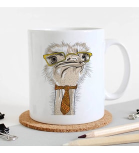Wise Ostrich Tasarım Kupa Bardak