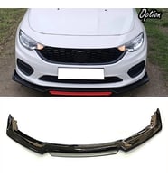 Fiat Egea Tipo Gri Renkli Şeritli Dilli Ön Lip 4 Prç Parlak Siyah ABS