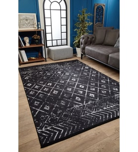 Dijital Kaymaz Yıkanabilir Beyaz Geometrik Salon Halısı Mutfak Halısı Koridor Halısı Yolluk HLN1839