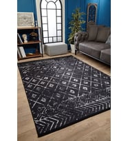 Dijital Kaymaz Yıkanabilir Beyaz Geometrik Salon Halısı Mutfak Halısı Koridor Halısı Yolluk HLN1839