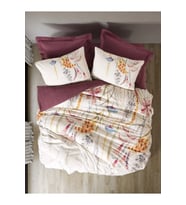 Cotton Box Rf Modeline -Flos Bordo- Çift Kişilik Nevresim Takımı