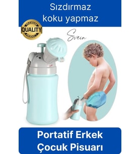 Portatif Erkek Çocuk Pisuarı Lazımlık Çiş Eğitimi Taşınabilir Acil Taşınabilir Mavi Oğlan Tuvalet