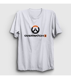 Presmono Unisex Beyaz Logo Oyun Overwatch T-Shirt 360877tt (Beyaz)