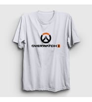 Presmono Unisex Beyaz Logo Oyun Overwatch T-Shirt 360877tt (Beyaz)
