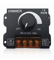 Dimmer DC 12V-24V 30A LED ışık bandı regülatörü LED şeritler için ışık kontrolü siyah karartma cihaz