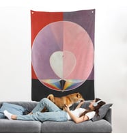 Hilma af Klint - Güvercinler Duvar Örtüsü - Doves-7284