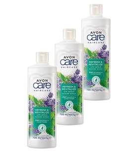 Avon Care Isırgan Otu ve Lavanta Özleri Içeren Şampuan ve Saç Kremi 700 Ml. Üçlü Set