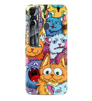 Tecno Spark 6 6 Go 8C 8 Pro 7 7 Spark 9 Pro Kılıf Desemli Silikon Kediler 1723