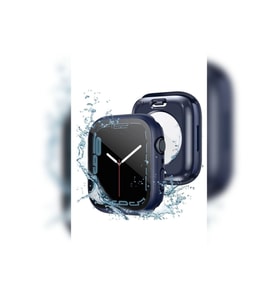 Apple Watch 7 41mm Uyumlu 360 Derece Korumalı Kasa ve Ekran Koruyucu Zore Watch Gard 12 (Lacivert)