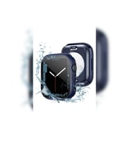 Apple Watch 7 41mm Uyumlu 360 Derece Korumalı Kasa ve Ekran Koruyucu Zore Watch Gard 12 (Lacivert)