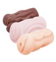 LilituShop 3 Boyutlu Titreşimli Suni Vajina Mastürbatör 3'lü Set