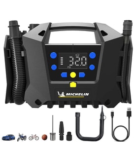 Michelin MC34259 11.1Volt/2.5Ah.120PSI Ayarlanabilir Dijital Basınç Göstergeli Şarjlı Lastik&Yatak Şişirme Pompası