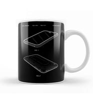 Apple iPhone 3G Patent Blueprint Kupa Bardak Porselen