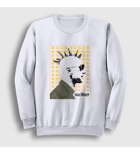 Presmono Unisex Beyaz Unstable Film Taxi Driver Sweatshirt 251440tt