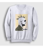 Presmono Unisex Beyaz Unstable Film Taxi Driver Sweatshirt 251440tt