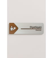 Lucena Diyetisyen Ofis Oda Kapı İsimliği Yönlendirme Tabelası Levhası Kişiselleştirilebilir