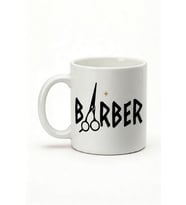 BARBER Yazılı Berberlere Hediyelik Baskılı Seramik Hediye Kupa Bardak