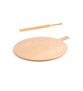 Ekmek Tahtası, Hamur Açma Tahtası, Bazlama Tahtası 50 Cm + 30 Çevirgeç Bazlama Tahtası
