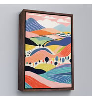 Çerçeveli Pastel Tonlardaki Minimalist Tablo (Siyah)
