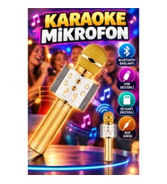 Bluetooth Hoparlör USB AUX SD Kart Destekli Karaoke Mikrofonlu Taşınabilir Ses Sistemi