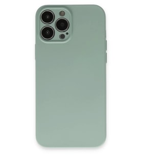 Newface Apple iPhone 13 Pro Max Kılıf Nano içi Kadife Silikon - Su Yeşili