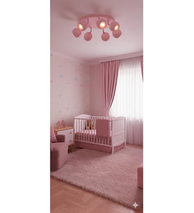 GU10 YEDİLİ 7 Lİ KÜRE HAREKETLİ BAŞLIK BEBEK ÇOCUK ODASI PEMBE TAVAN SPOT LED AVİZE TASARRUFLU AMPUL