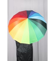Gökkuşağı Renkleri Şemsiye 16 Telli Unisex Gökkuşağı Baston Şemsiye Otomatik