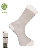 Bambu Erkek Çorabı - Tumaniş - Krem (17104-R7)