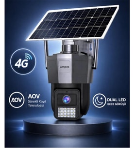 Lenovo X6T-4G 3MP AOV Smart Tek Kamera 4G Solar Kamera