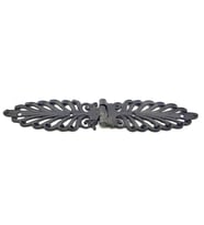 Antika Tarz Dekoratif Pirinç Yaprak Desenli Menteşe - 55x265 Mm, Oksit