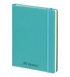 Termo Deri Gizli Spiralli Tarihsiz Defter (Turkuaz)