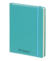 Termo Deri Gizli Spiralli Tarihsiz Defter (Turkuaz)