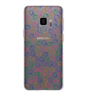 Samsung Galaxy S9 Kapak Hello Kitty Tasarımlı Şeffaf Silikon Kılıf