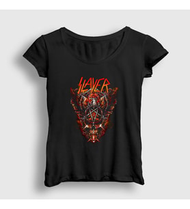 Presmono Kadın Siyah King Slayer T-Shirt 294812tt