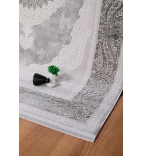 Voyage %100 Akrilik Yumuşak Dokulu Halı Kilim Salon Mutfak Koridor Yolluk Dokuma Makine Halısı (Gri)