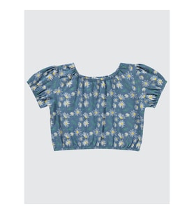 Civil Girls Kız Çocuk Crop Tişört 6-9 Yaş Element Mavisi