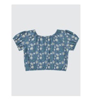 Civil Girls Kız Çocuk Crop Tişört 6-9 Yaş Element Mavisi