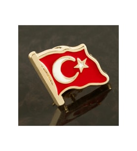 Ay Yıldız Yaka Rozet (Sarı)