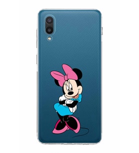 Samsung Galaxy A02  Kamera Korumalı  Kapak Minnie Mouse Tasarımlı  Şeffaf Kılıf