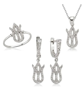Gümüş Lale Bayan Set